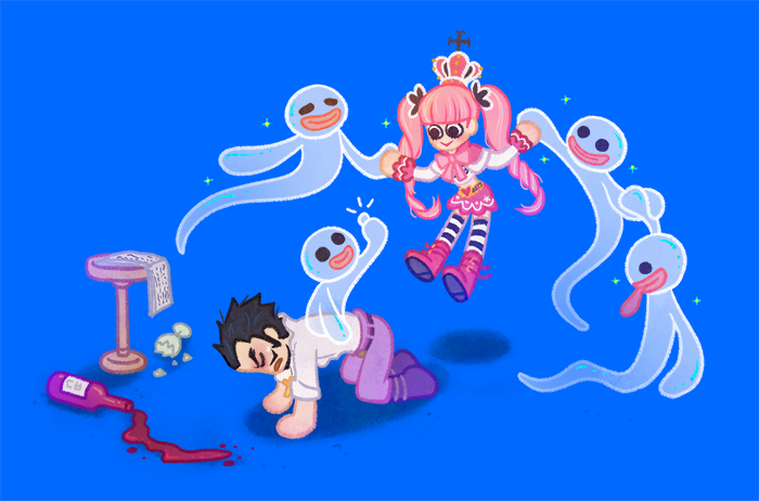perona and dracule mihawk (one piece) drawn by pikaole