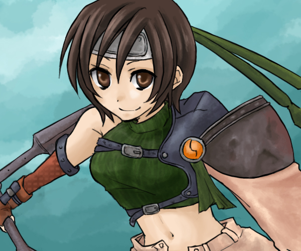 yuffie kisaragi (final fantasy and 1 more) drawn by hazuki_(nyorosuke)