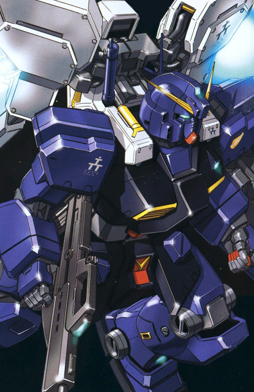 gundam tr-6 hazel ii (gundam and 1 more) drawn by kenki_fujioka