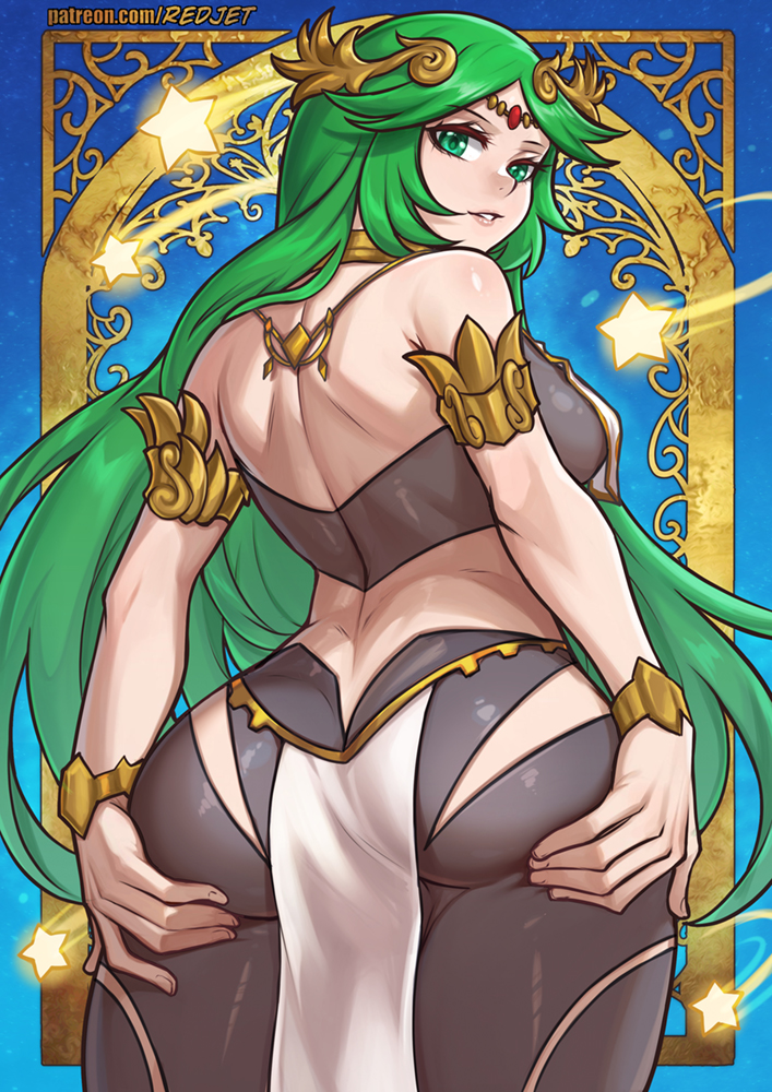 palutena (kid icarus and 1 more) drawn by redjet