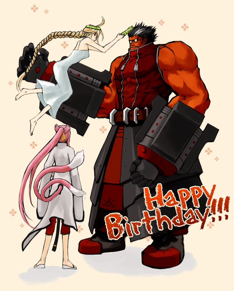 lambda-11, kokonoe, and iron tager (blazblue) drawn by collair_(cono)