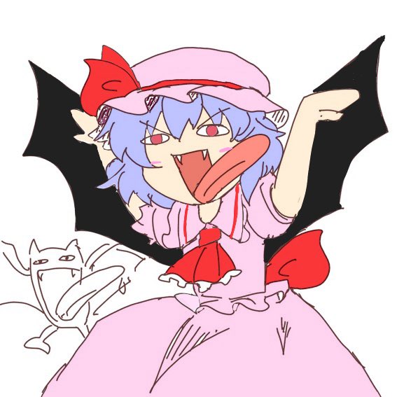 remilia scarlet and golbat (touhou and 1 more) drawn by theon_(te2eo)