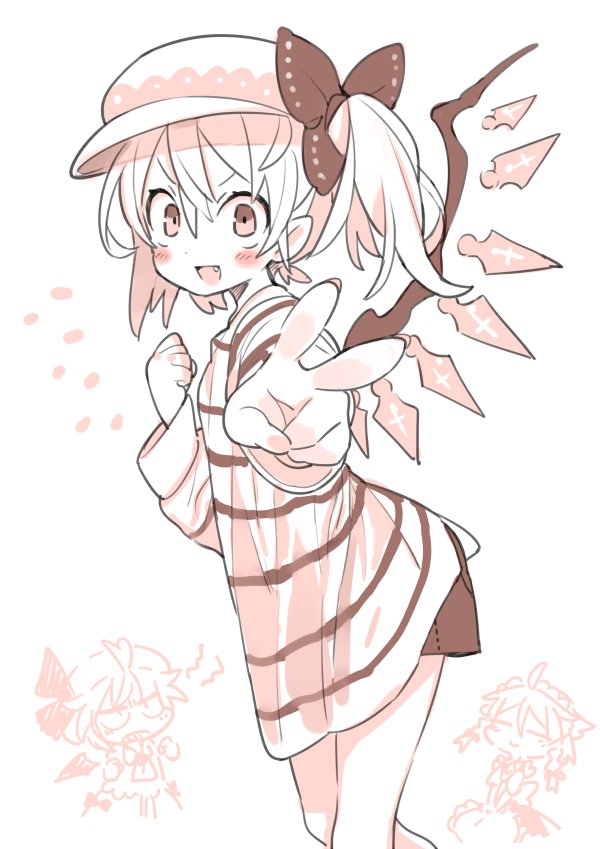 remilia scarlet, flandre scarlet, and izayoi sakuya (touhou) drawn by morino_hon