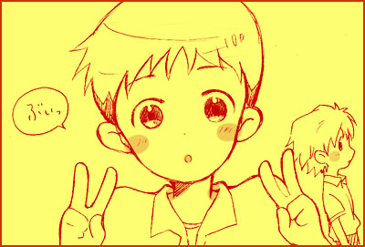 ikari shinji and nagisa kaworu (neon genesis evangelion)