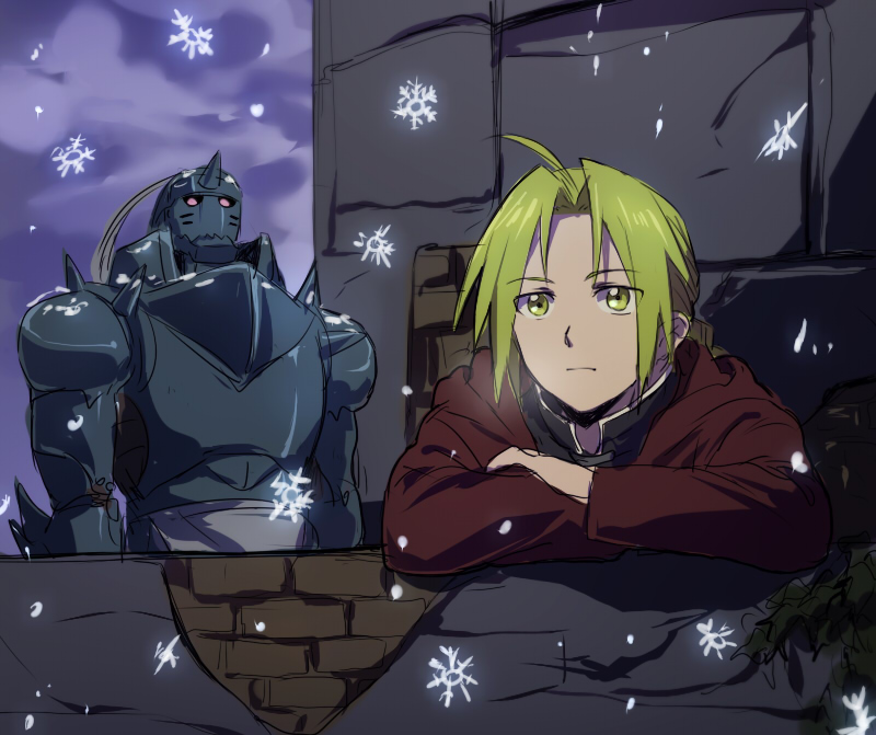 edward elric and alphonse elric (fullmetal alchemist) drawn by riru