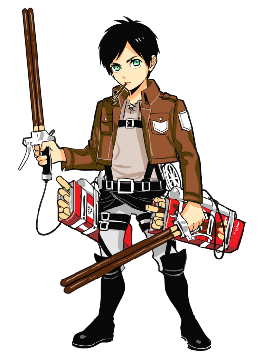 eren yeager (shingeki no kyojin) drawn by okada_(hoooojicha)