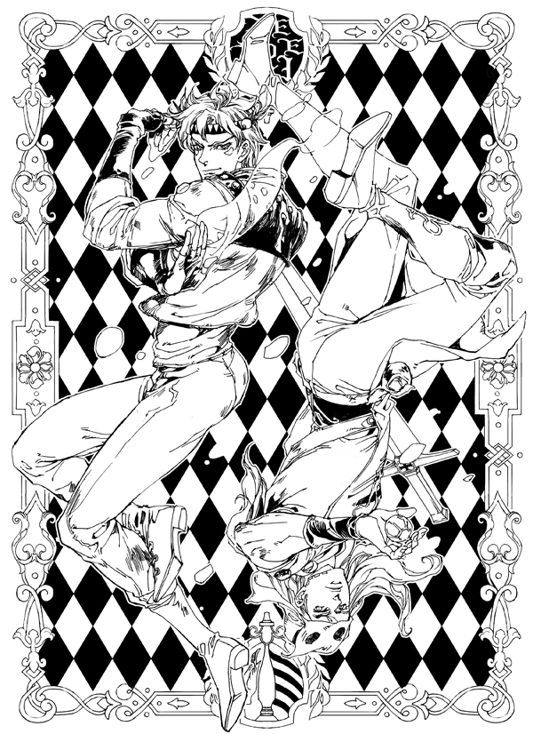 caesar anthonio zeppeli and gyro zeppeli (jojo no kimyou na bouken and 1 more) drawn by seyo