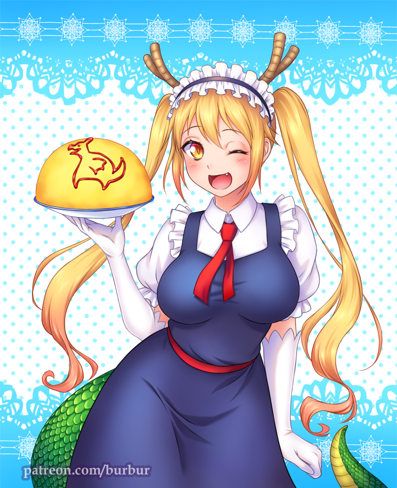 tohru (kobayashi-san chi no maidragon) drawn by burbur