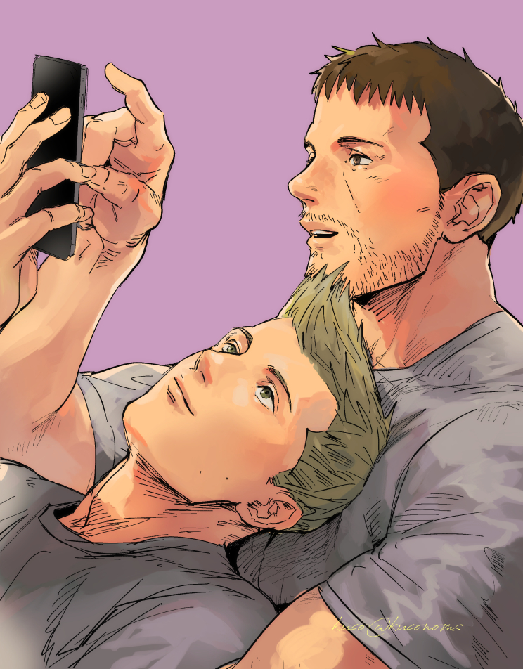 chris redfield and piers nivans (resident evil and 1 more) drawn by kuconoms