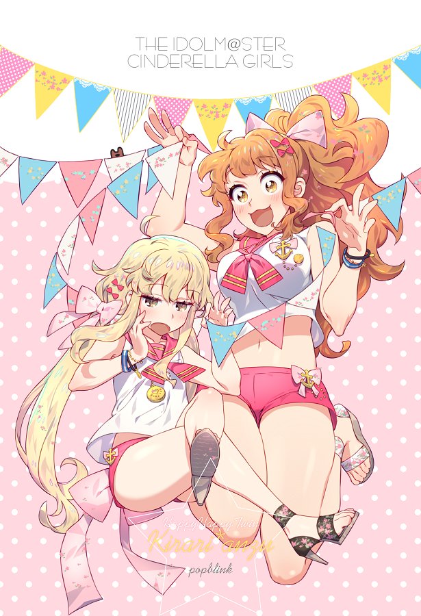 futaba anzu and moroboshi kirari (idolmaster and 1 more) drawn by popblink
