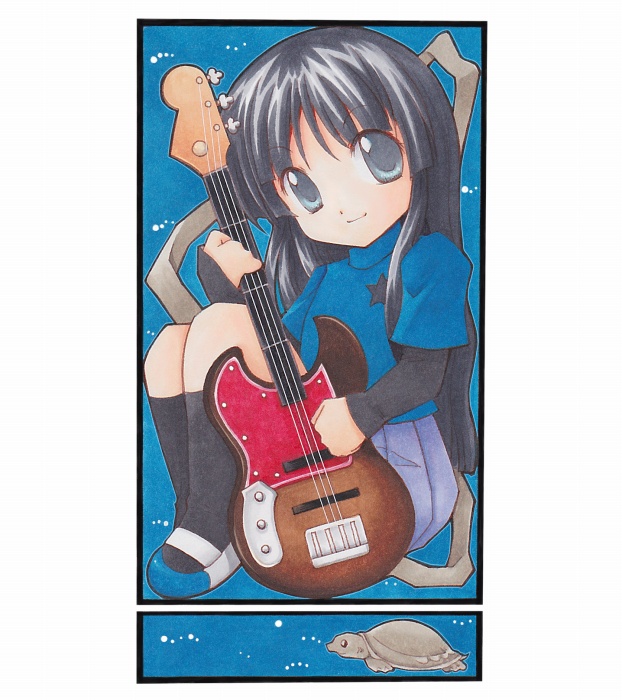 akiyama mio and ton-chan (k-on!) drawn by aoya_(hoshixii)
