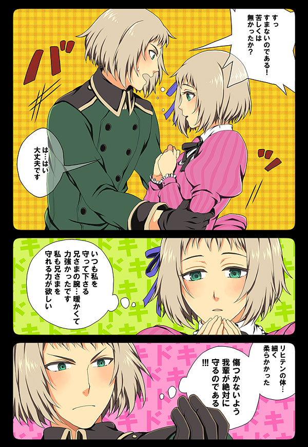 liechtenstein and switzerland (axis powers hetalia) drawn by topon_(dallar)