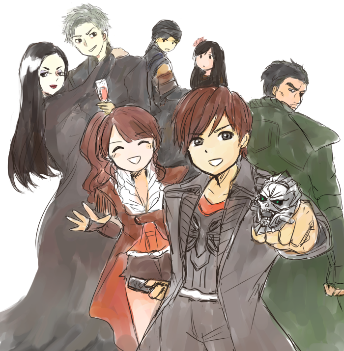dougai ryuuga, jinga, zaruba, rian, gald homura, and 3 more (garo and 1 more) drawn by itasa_ha_tsu_yo_sa