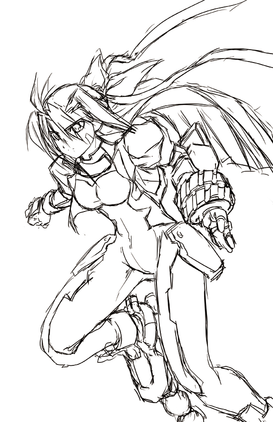ginga nakajima, revolver knuckle, and blitz caliber (lyrical nanoha and 1 more) drawn by yuuka_(o.t.kingdom)