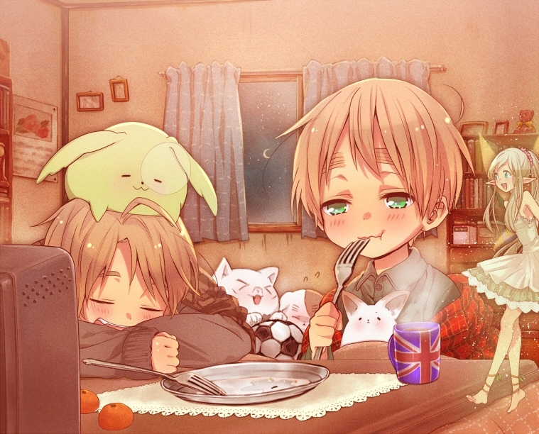america and united kingdom (axis powers hetalia) drawn by shiranabe