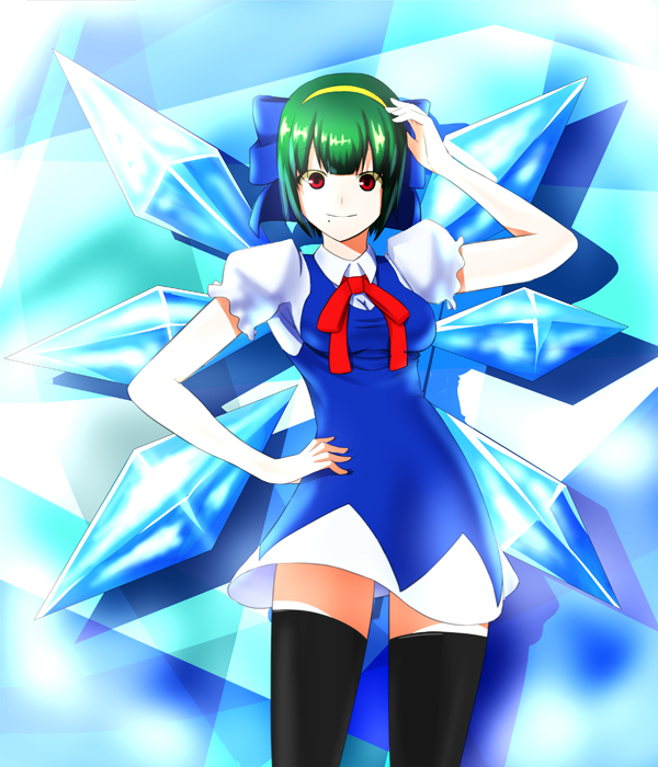 cirno and otonashi kotori (touhou and 1 more) drawn by akimichi