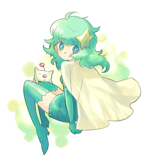 moogle and rydia (final fantasy and 1 more) drawn by takeshiko