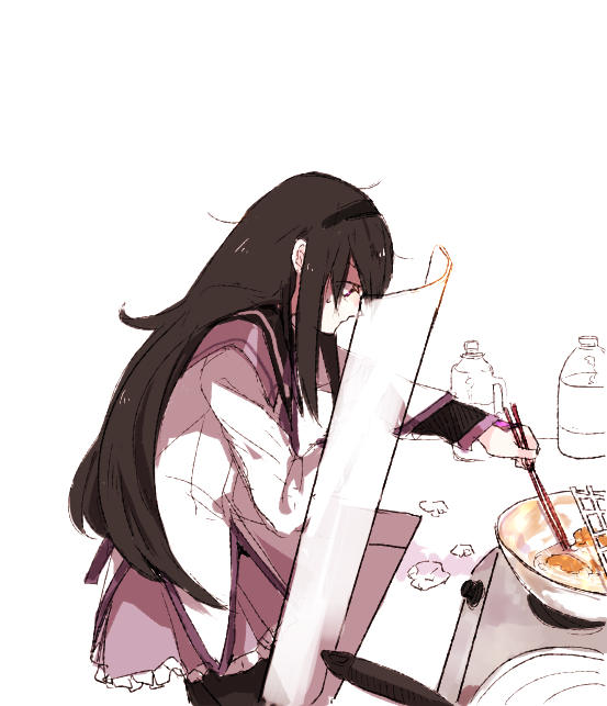 akemi homura (mahou shoujo madoka magica) drawn by hanyae
