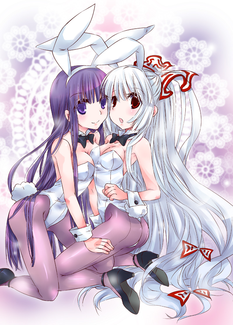 fujiwara no mokou and houraisan kaguya (touhou) drawn by ogakuru