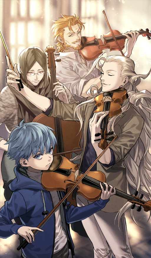 hans christian andersen, wolfgang amadeus mozart, william shakespeare, and phantom of the opera (fate and 1 more) drawn by komiya_kuniharu