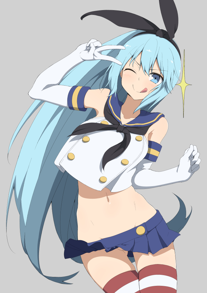shimakaze and aqua (kantai collection and 1 more) drawn by salpin