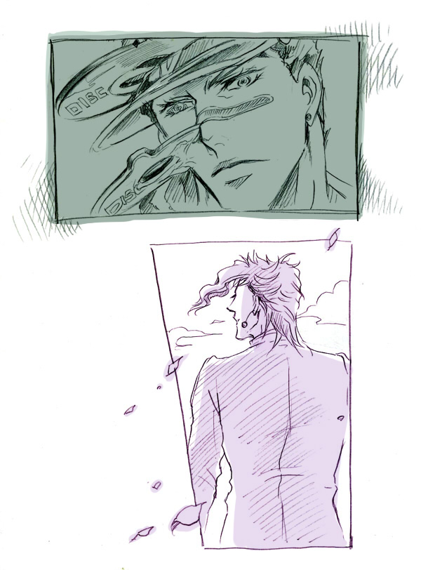 kujo jotaro and kakyoin noriaki (jojo no kimyou na bouken and 1 more) drawn by chabasu