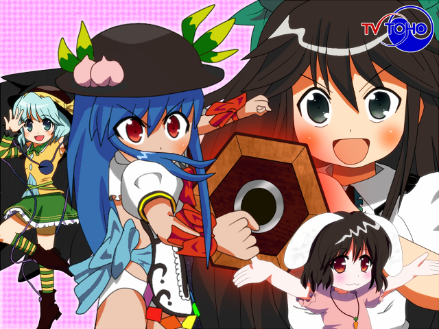 komeiji koishi, reiuji utsuho, hinanawi tenshi, and inaba tewi (touhou and 1 more) drawn by san_(artist)
