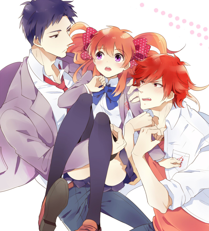 sakura chiyo, nozaki umetarou, and mikoshiba mikoto (gekkan shoujo nozaki-kun) drawn by yukihime_(mofumofu2225)