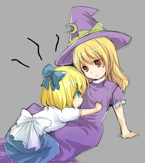 kirisame marisa and alice margatroid (touhou) drawn by mathnote