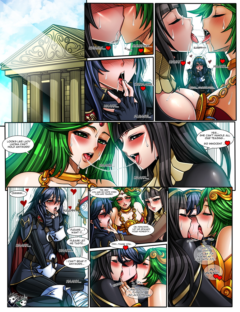 lucina, palutena, and tharja (fire emblem and 4 more) drawn by jadenkaiba