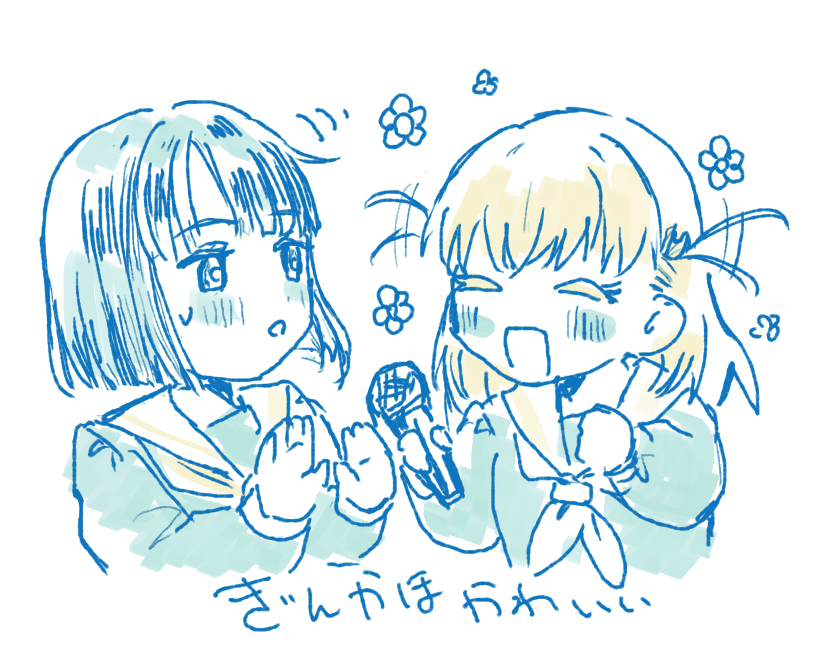 hinoshita kaho and momose ginko (love live! and 1 more) drawn by white_(waterwhite)