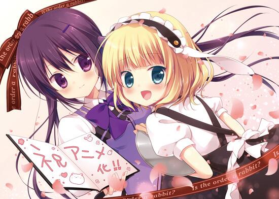 kirima syaro, tippy, and tedeza rize (gochuumon wa usagi desu ka?) drawn by miyasaka_naco