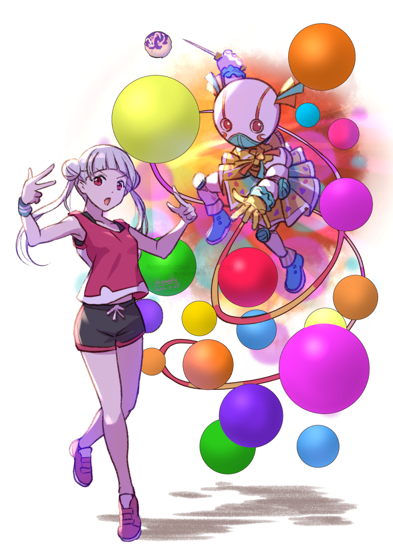 arashi chisato (love live! and 2 more) drawn by shamakho