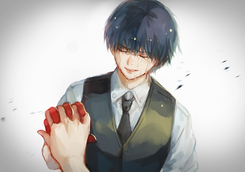 kaneki ken, sasaki haise, and black reaper (tokyo ghoul and 1 more) drawn by fuurin