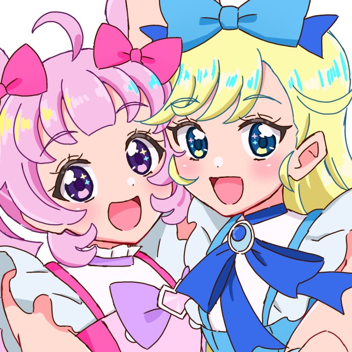 aozora himari and hoshikawa mitsuki (pretty series and 1 more) drawn by shiono_(shio_caramel_no)