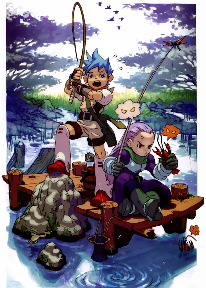 ryu and teepo (breath of fire and 1 more) drawn by yoshikawa_tatsuya