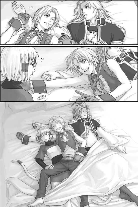 zidane tribal, kuja, and mikoto (final fantasy and 1 more) drawn by izura_mari