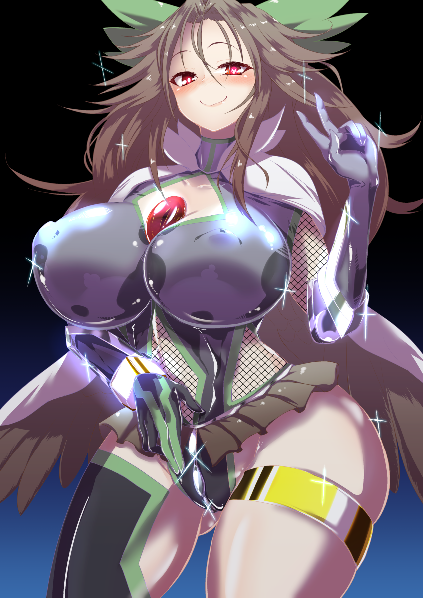 reiuji utsuho (touhou and 1 more) drawn by pandain