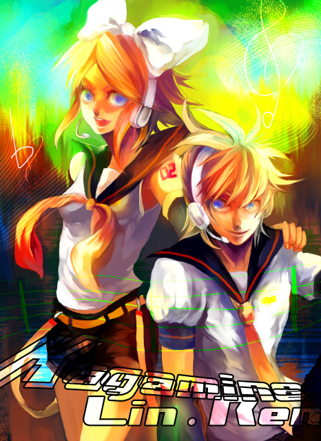kagamine rin and kagamine len (vocaloid) drawn by toriko_(hatoriko)