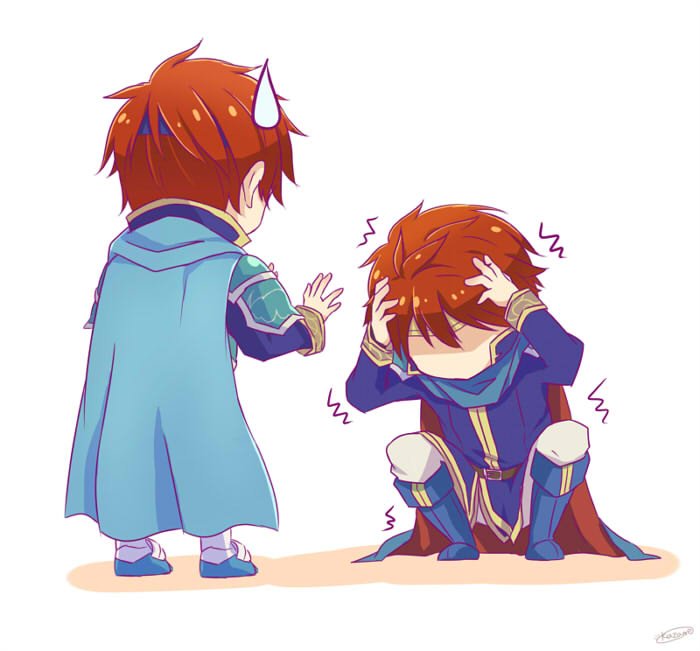 roy and eliwood (fire emblem and 3 more) drawn by taiga_kazame