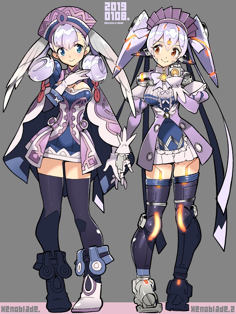 melia antiqua, poppi, and poppi qt (xenoblade chronicles and 2 more) drawn by sasaki_tomomi