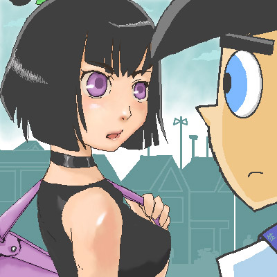 sam manson and danny fenton (danny phantom) drawn by hamuuma