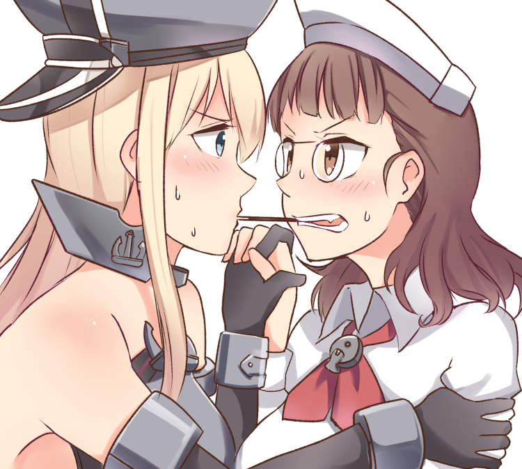 bismarck and roma (kantai collection) drawn by ido_(teketeke)