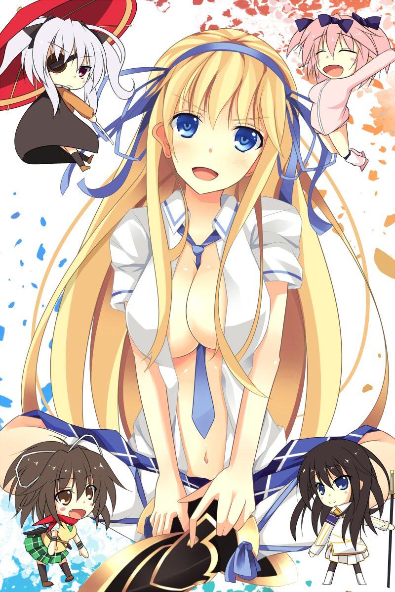 asuka, ikaruga, hibari, yagyu, and katsuragi (senran kagura and 1 more) drawn by youkan_(mattya_youkan)