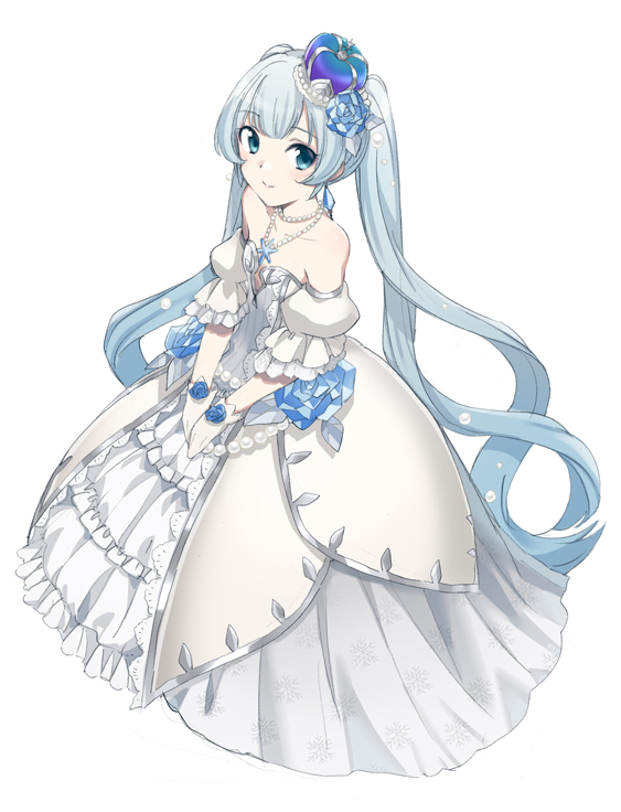 hatsune miku and yuki miku (vocaloid) drawn by agonasubi