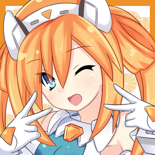 orange heart (neptune and 1 more) drawn by meimu_(infinity)