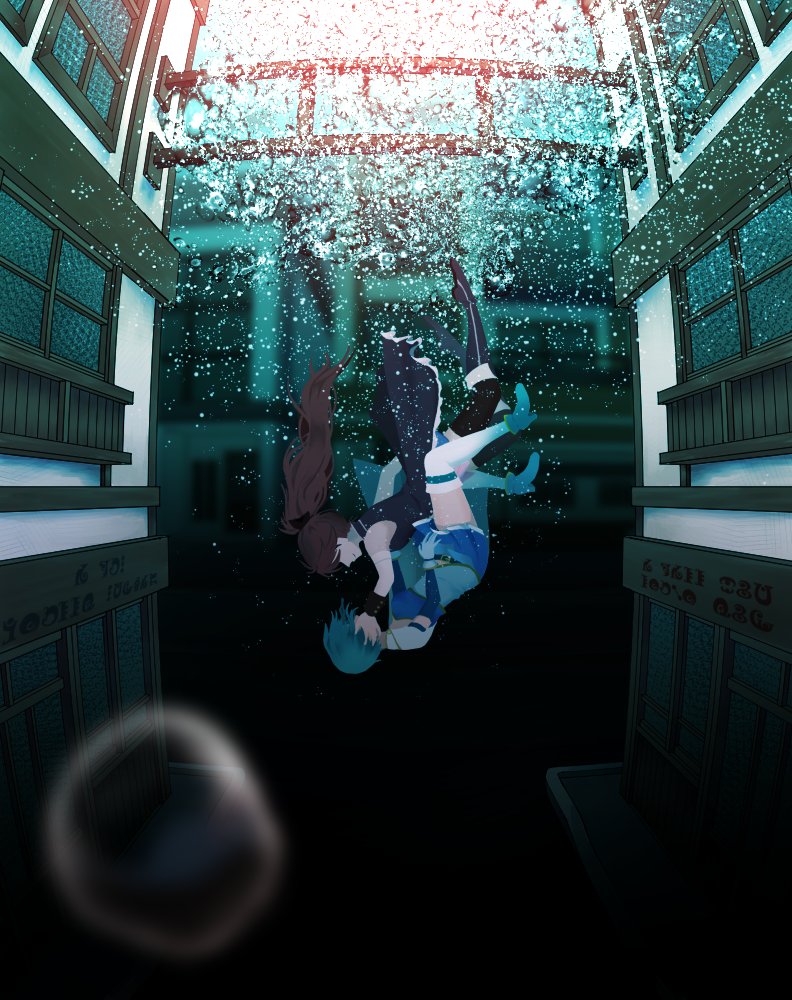 miki sayaka and sakura kyoko (mahou shoujo madoka magica) drawn by aoyagi_issa