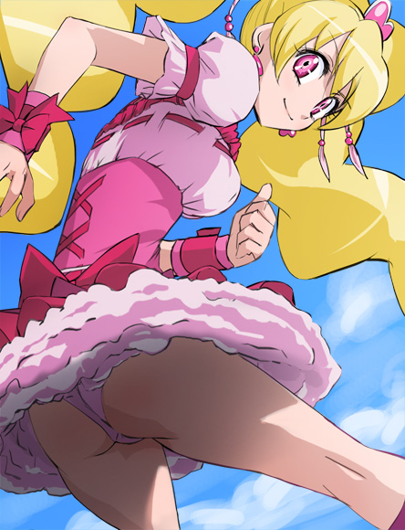 momozono love and cure peach (precure and 1 more) drawn by haruyama_kazunori