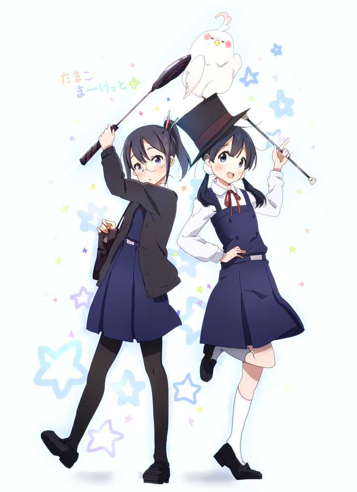 kitashirakawa tamako, dera mochimazzui, and asagiri shiori (tamako market) drawn by ume_(plumblossom)