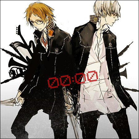 narukami yu and hanamura yousuke (persona and 1 more) drawn by sagajima_(torikng)